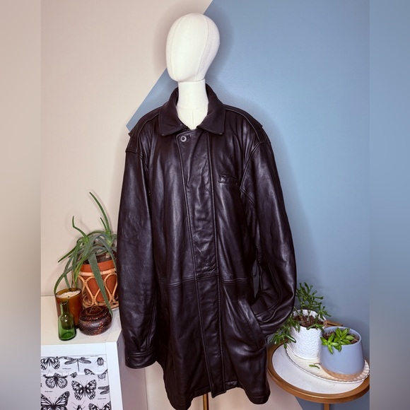 Wilsons Leather XL Tall Black Jacket Thinsulate Insulated 100% Long Car Coat - Picture 2 of 15
